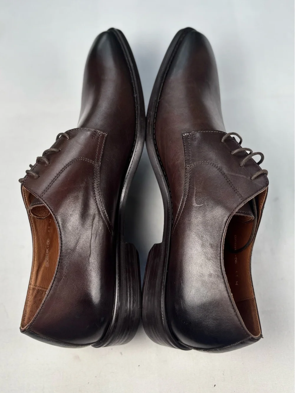 Donald J. Pliner Borak Men's Dark Brown Leather Derby Shoes Size 11 M